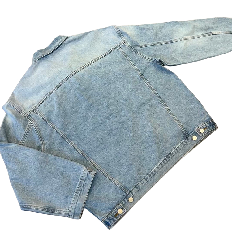 Women's Outerwear & Coats Women's Light Blue Denim Jacket, Classic Lapel Button Down Jean Coat with Multiple Pockets for Casual Daily & Stre