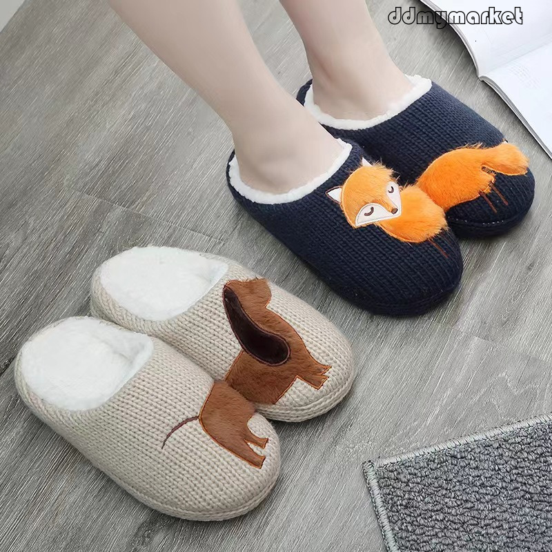 Winter New Cotton for Women, Moon Clock Couple Indoor Warm Slippers ddmymarket