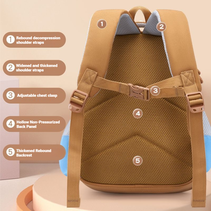 New Cartoon-Printed Colorful Kindergarten Backpack for Students Large Capacity, Weight-Reducing, Lightweight, Anti-Theft Backpack