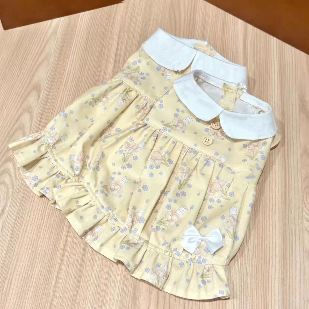 T1336 Pet cat dog princess dress Bichon Pomeranian Yorkshire Schnauzer small dog cat clothes spring and summer thin dog