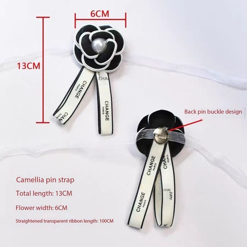 New Curtain Straps Retro Light Luxury High-end Pin, Camellia flower Tie Bedroom French Style Small Fragrant Style Tied Curtain