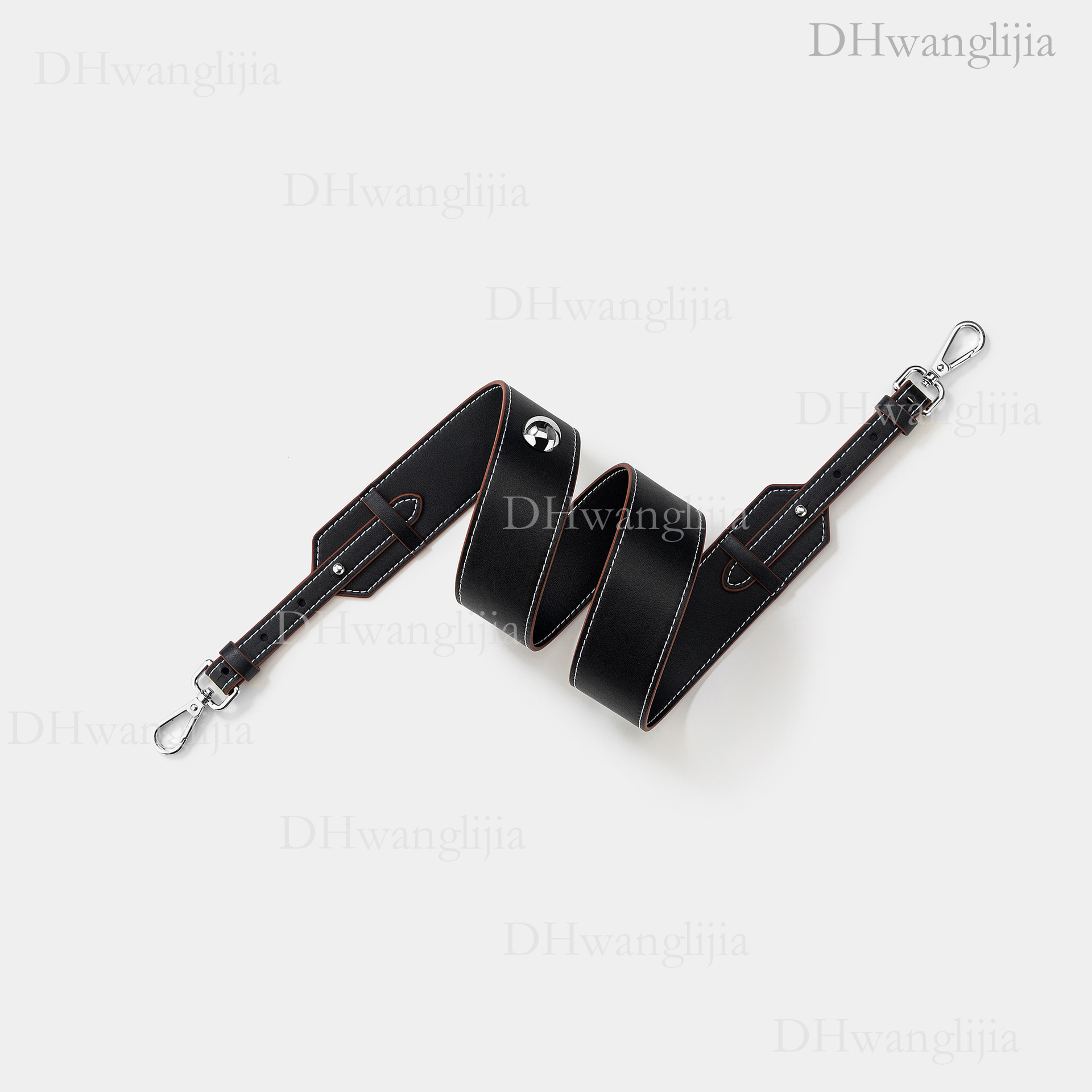 DH Luggage Accessories Solid Color Universal Women's Single Crossbody Bag with Round Bead Decoration Wide Shoulder Strap