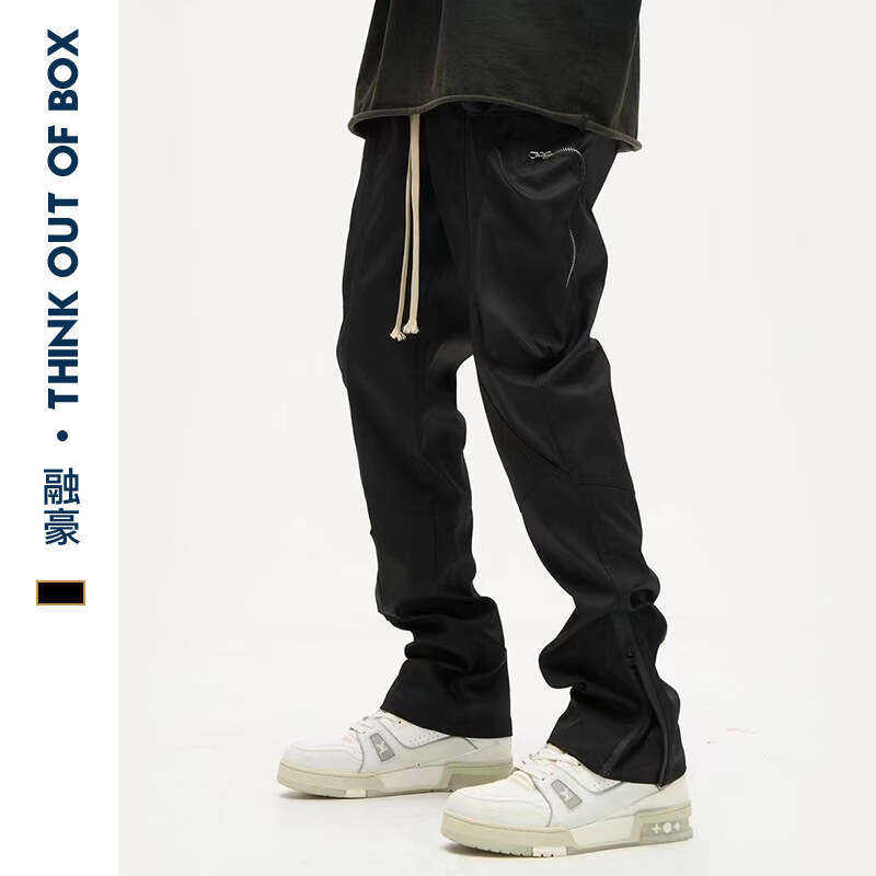 American Multi-Pocket Cargo Unisex Loose Straight High Street Trendy Brand Ins Functional Style Casual Long Pants B5