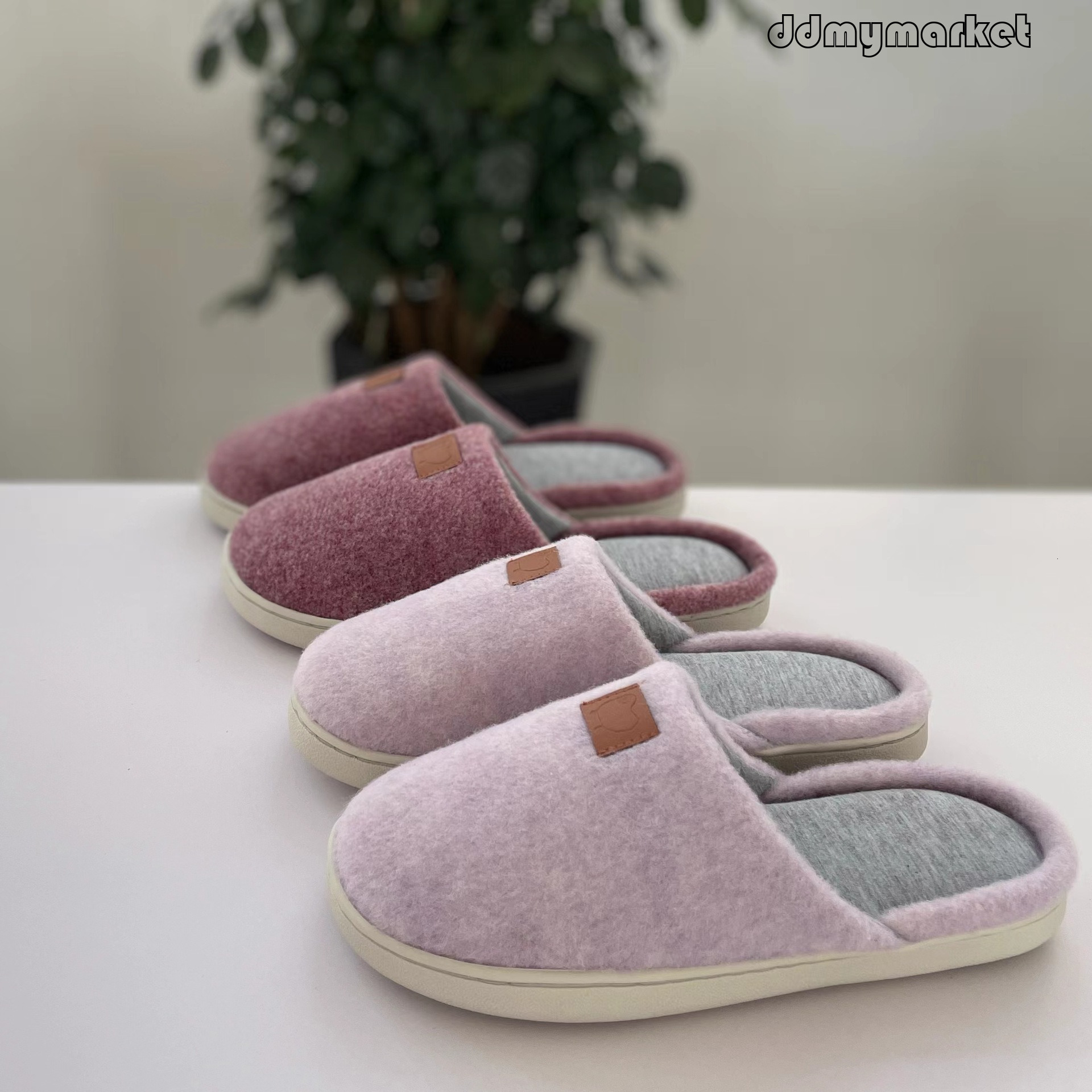 Fleece-lined Slippers Non-slip Soft Sole New Style Home Indoor ddmymarket