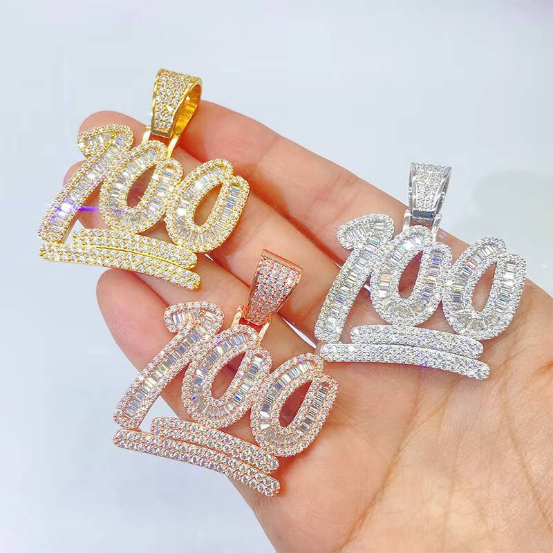 New Hip Hop Pendant 925 Silver Mosan Diamond Pendant for Men and Women