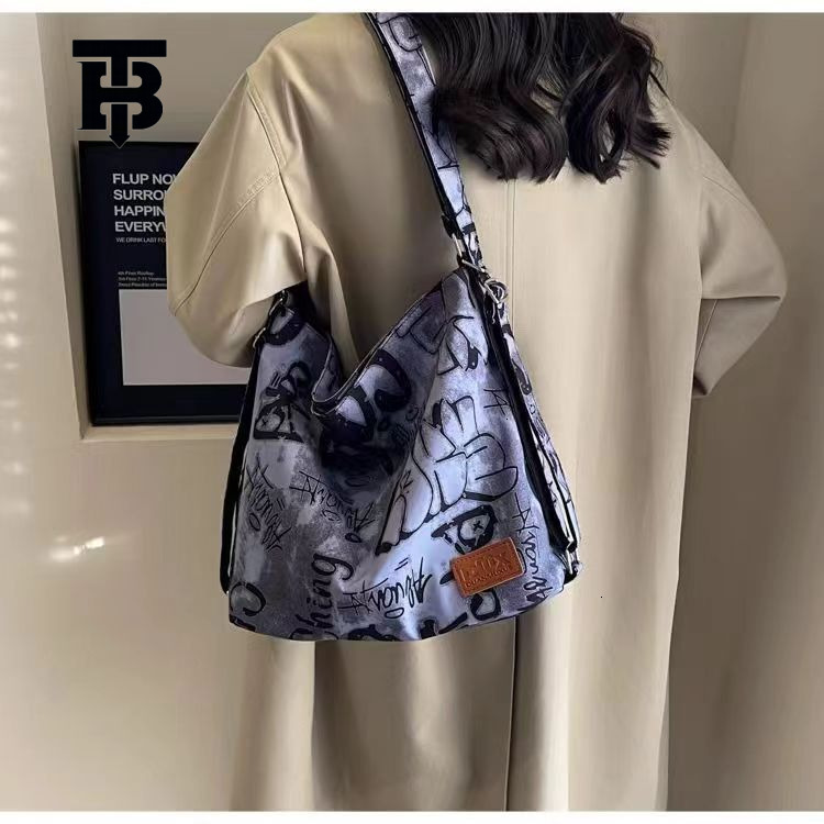 TB BHULAMTE Designer Bag Personalized Graffiti New Multi Functional Backpack Outdoor Crossbody Bag Large Capacity Handheld Luxury Bag Women's Sho