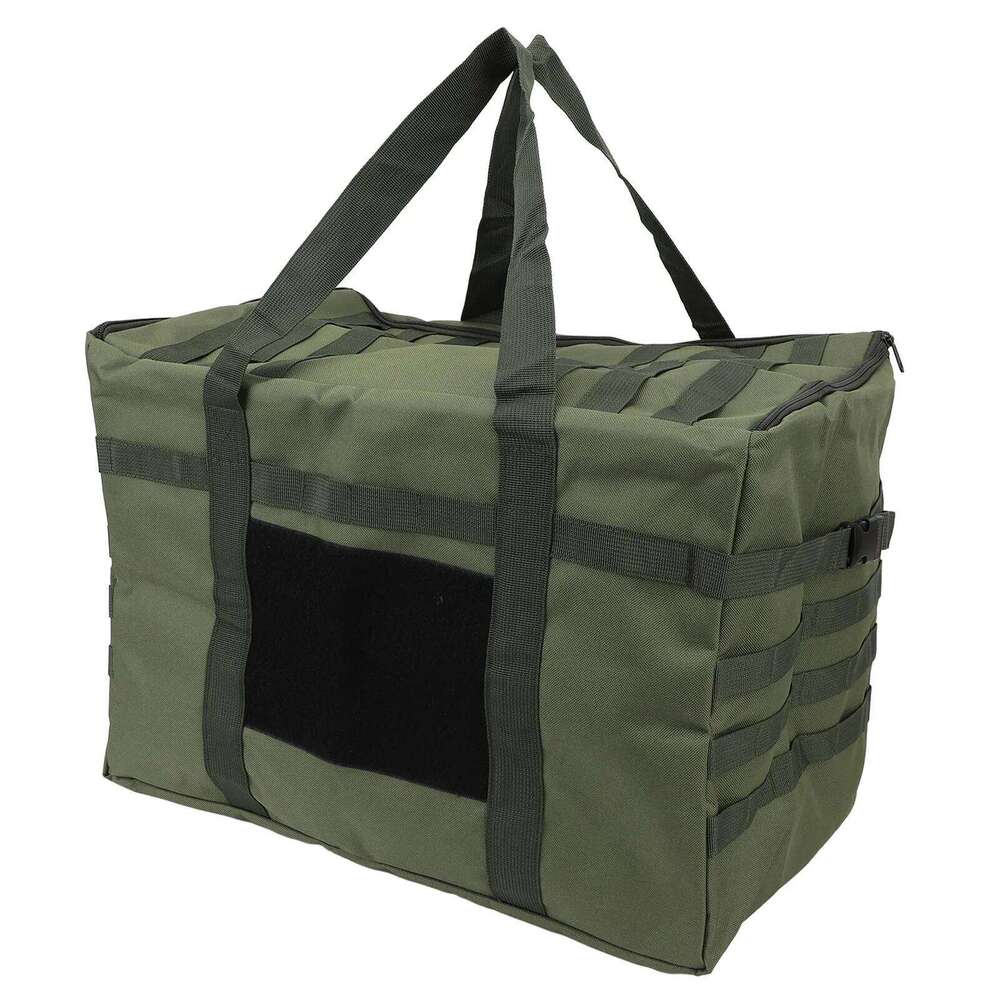 53L Storage Carrying Bag Large Capacity Thickened Oxford Fabric Waterproof PVC Inner Camping Cooking Utensils Organizer