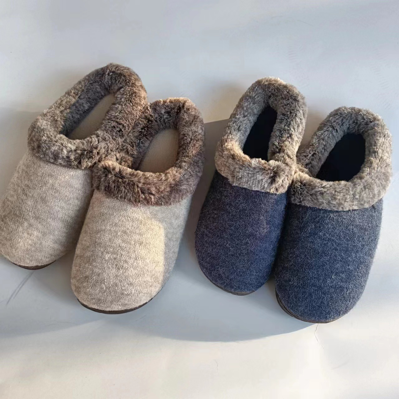 Knitted Fabric Cationic PV Fleece Size Home Indoor Cotton Slippers ddmymarket