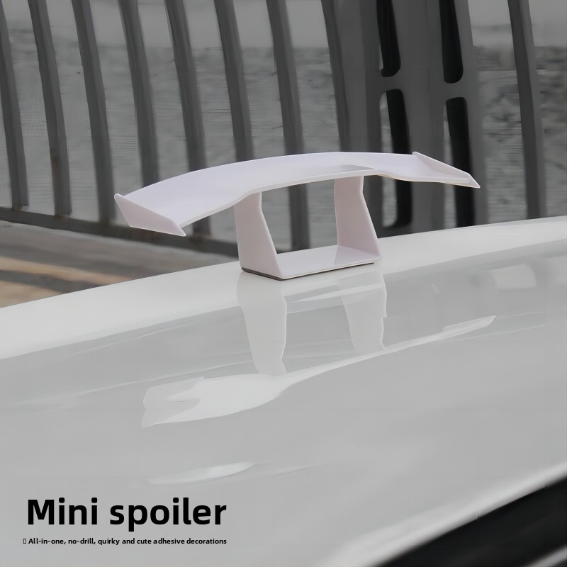 Universal Mini GT Spoiler for Car Exterior Rear Modification - No Drilling, Adhesive Mount, Stylish Decorative Rear Wing for Cars-NO14