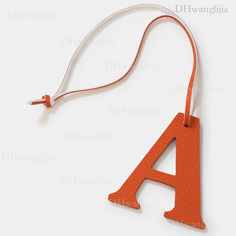 DH Luggage Accessories Live Broadcast Special English Uppercase Letter A Leather Accessories Windbox Bag Key Car Pendant