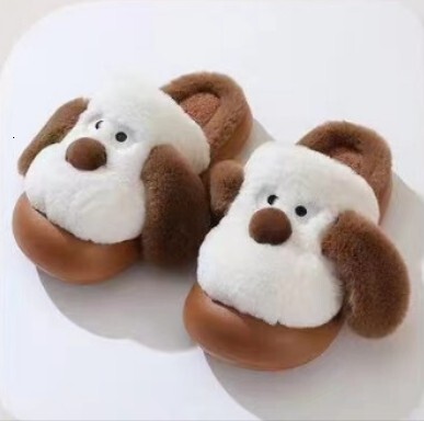 Women's Cotton Slippers Home Use, Autumn and Indoor Warm Couple Plush Non-Slip Thick Sole Maternity Shoes for Winter ddmymarket