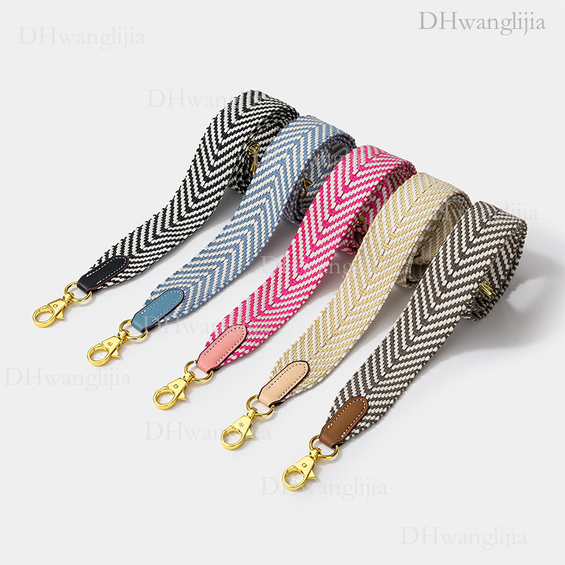 DH Luggage Accessories New Fashionable Woven Wide Kelly Evelyn Single Shoulder Crossbody Bag Replacement Strap