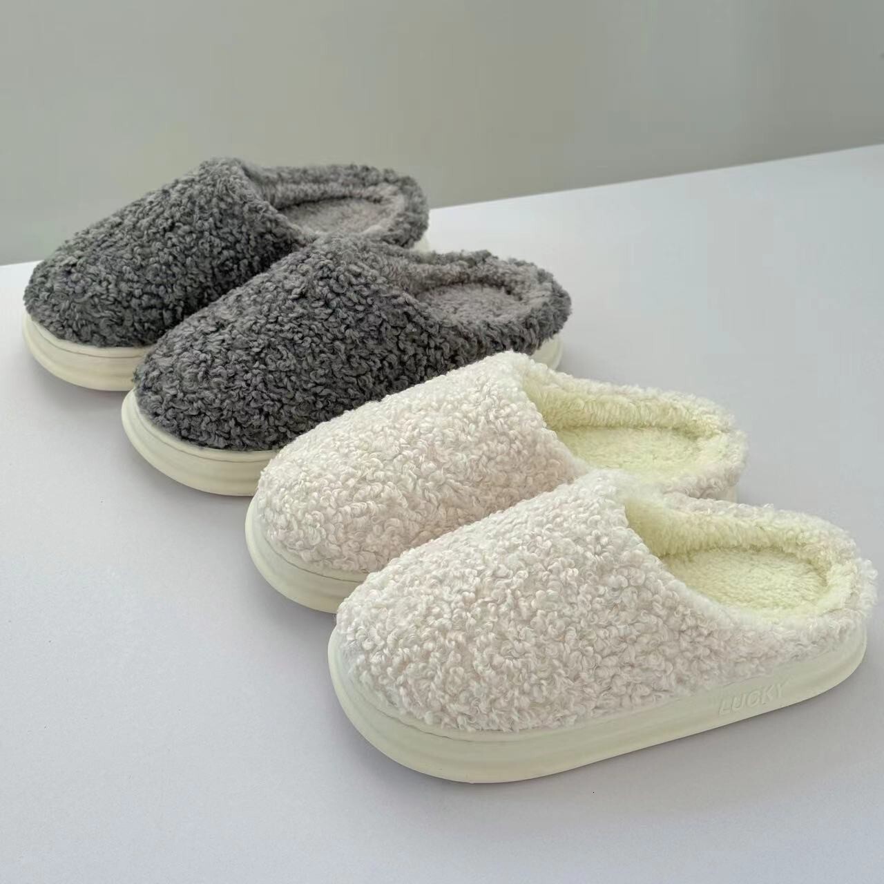 Women's Cute Thick Plush Soft Sole Indoor Warm Home Cotton Slippers for Men Winter ddmymarket