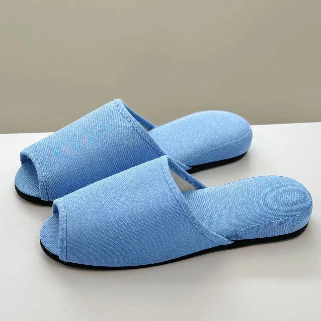 Spring Summer Japanese Style Home Indoor Floor Carpet Men and Women Silent Household Anti-Slip Thick Sole Cotton Slippers ddmymarket