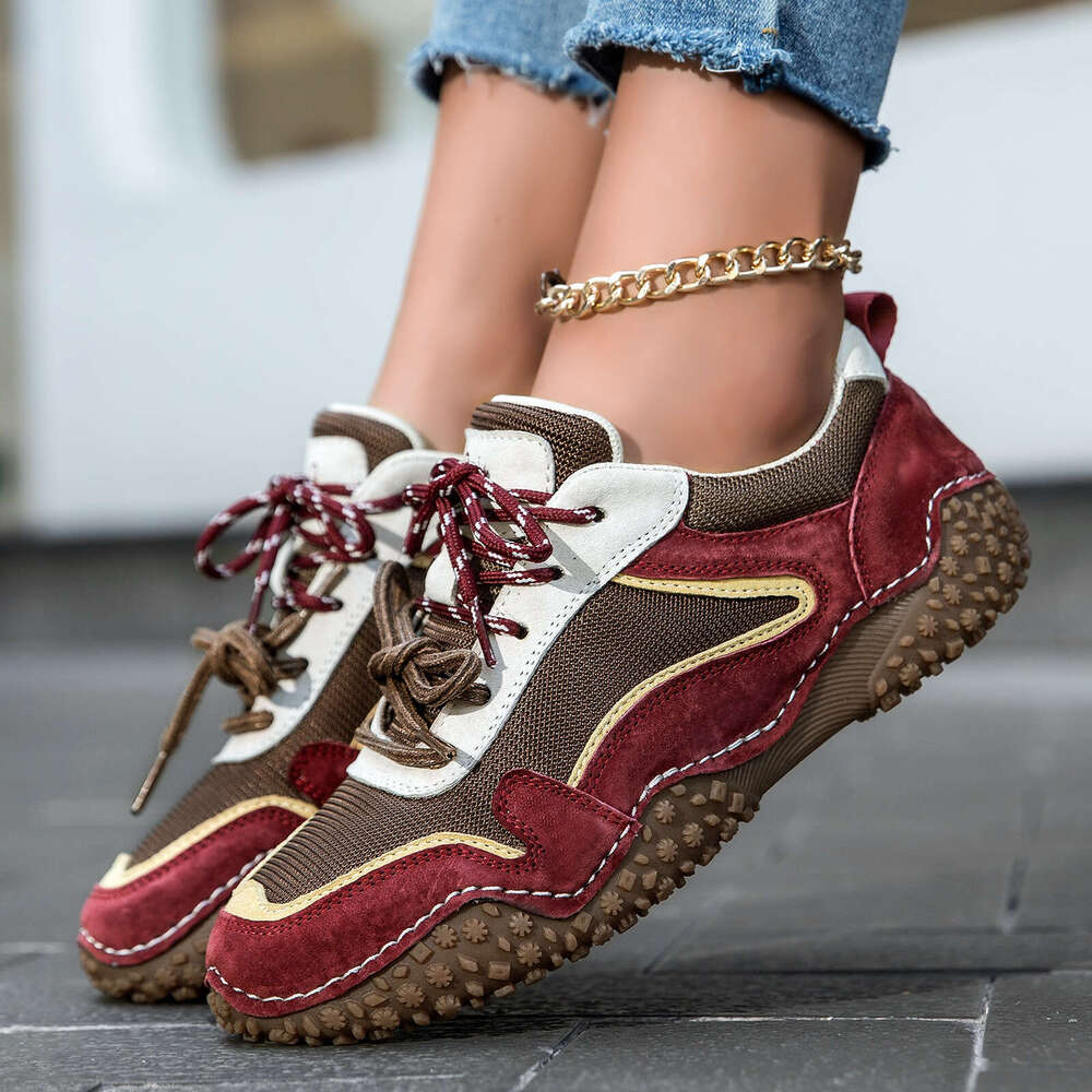 Plus Size Men's and Women's Outdoor Casual Shoes Autumn Winter Top Layer Genuine Leather Sneakers bd