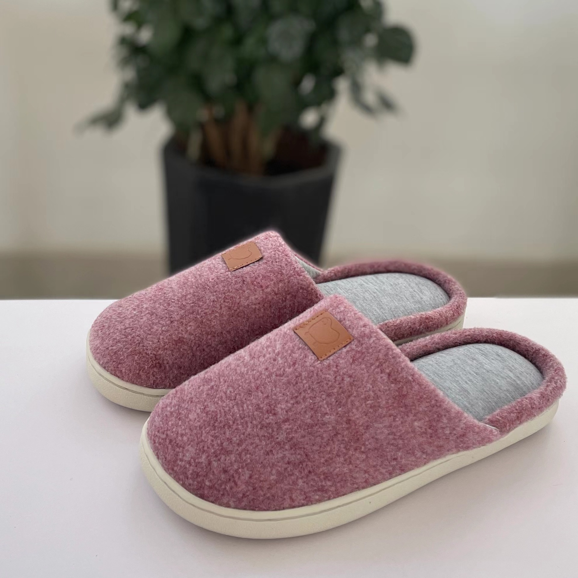 Fleece-lined Slippers Non-slip Soft Sole New Style Home Indoor ddmymarket