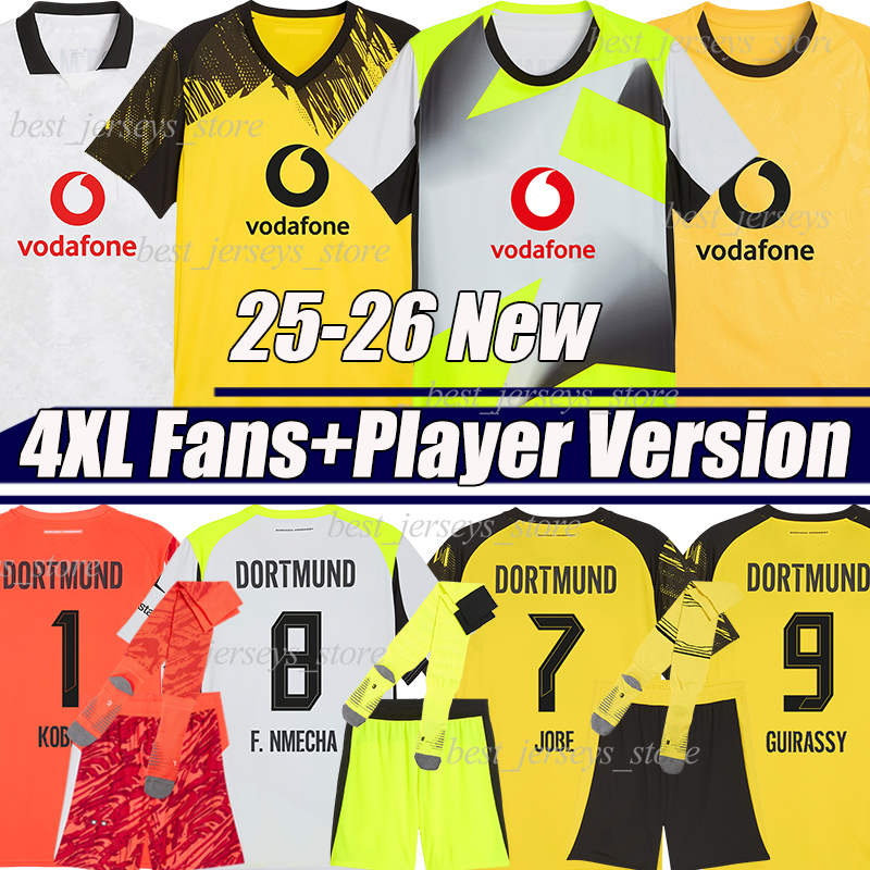 4XL 2025/26 DoRtmUnDes Cup soccer jerseys GUIRASSY JOBE ADEYEMI BRANDT BEIER DURANVILLE F. NMECHA SABITZER CHUKWUEMEKA EMRE CAN men kids kits socks set football shirt