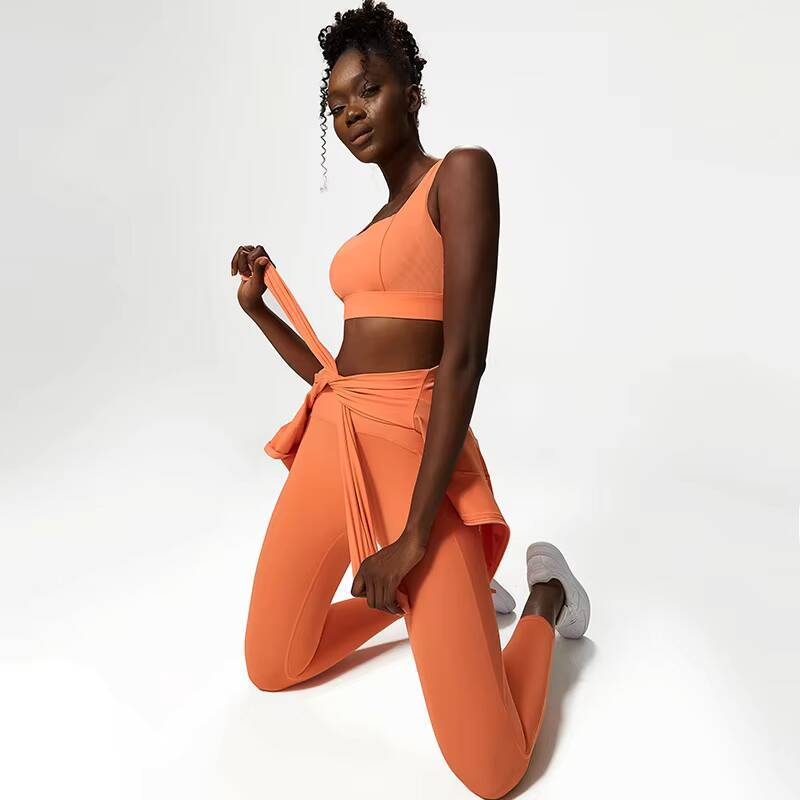 Wholesale High Waist Seamless Leggings Yoga Wear Set 3 Pieces Sportswear Women Sports Bra Trousers Jacket Yoga Set