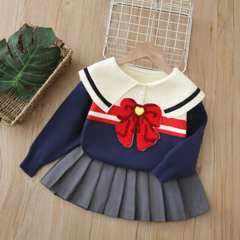 Korean Style Jk Skirt Suit for Girls 2 3 4 5 years old Kid Autumn Winter Clothes Set Girls LongSleeved Shirt Pleated Skirt L250926BUGU