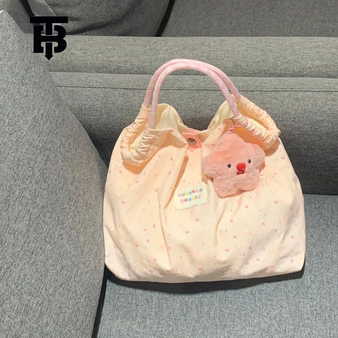 TB BHULAMTE Designer Bag Printed New Large Capacity Commuter Bag Cartoon Rabbit Handbag Korean Style Luxury Bag Shoulder Bag For Female Students Cute 