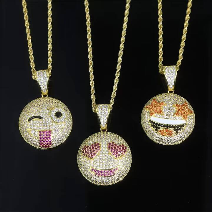 Micro Pave Vvs Moissanite Gra Certificated Iced Out Hip Hop Football Pendant