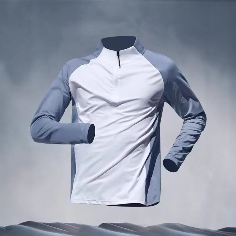 Men's Sports Thin Breathable Autumn Winter Running Training Long Sleeve Top Outdoor Hiking Quick-Dry T-Shirt Loose Fit Sports