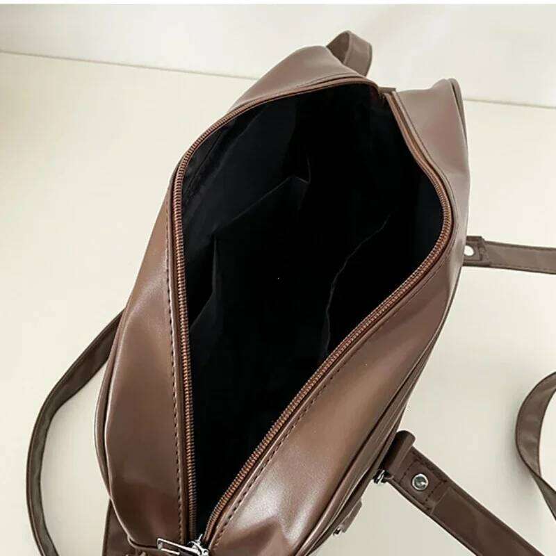 Japanese Preppy Style Shoulder Women PU Leather JK Uniform Bag Girls Handbags Pure Color Crossbody Bags Itabag Tote Bolso