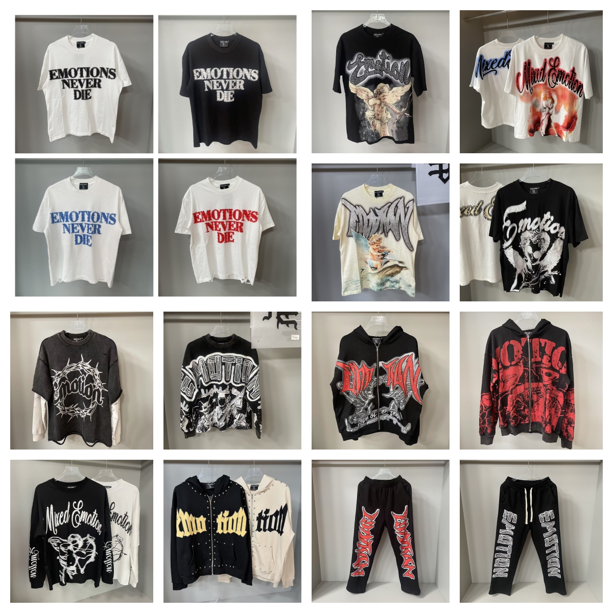 mixed emotion Men's shirtsshorts Boxy Fit Clothing MIXEDEMOTION Skulls Print ShirtSummer Breathe clothes MenWomen High QualityCasual T-shirt Tops S-XL DY