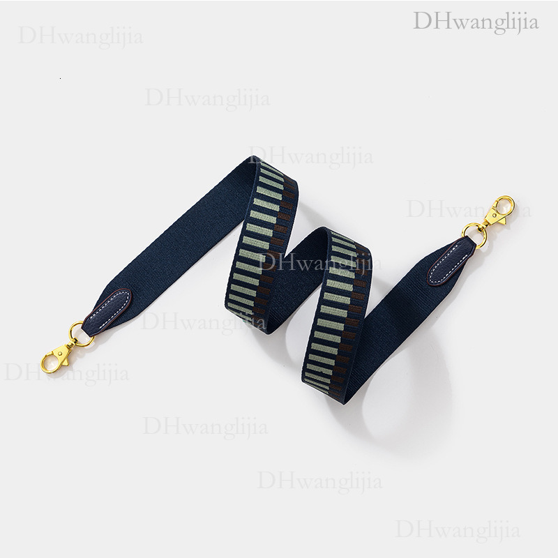 DH Luggage Accessories Horizontal Stripe Jacquard Wide Kelly Evelyn Bag Single Shoulder Crossbody Replacement Strap Adjustable Length