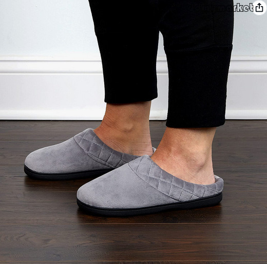 Super Soft Plaid Memory Foam Slippers ddmymarket