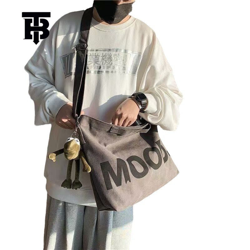 TB BHULAMTE Designer Bag 2025 New Women's Luxury Bag Bag Men's Crossbody Bag Large Capacity Canvas Bag For Class Female Student Korean Style