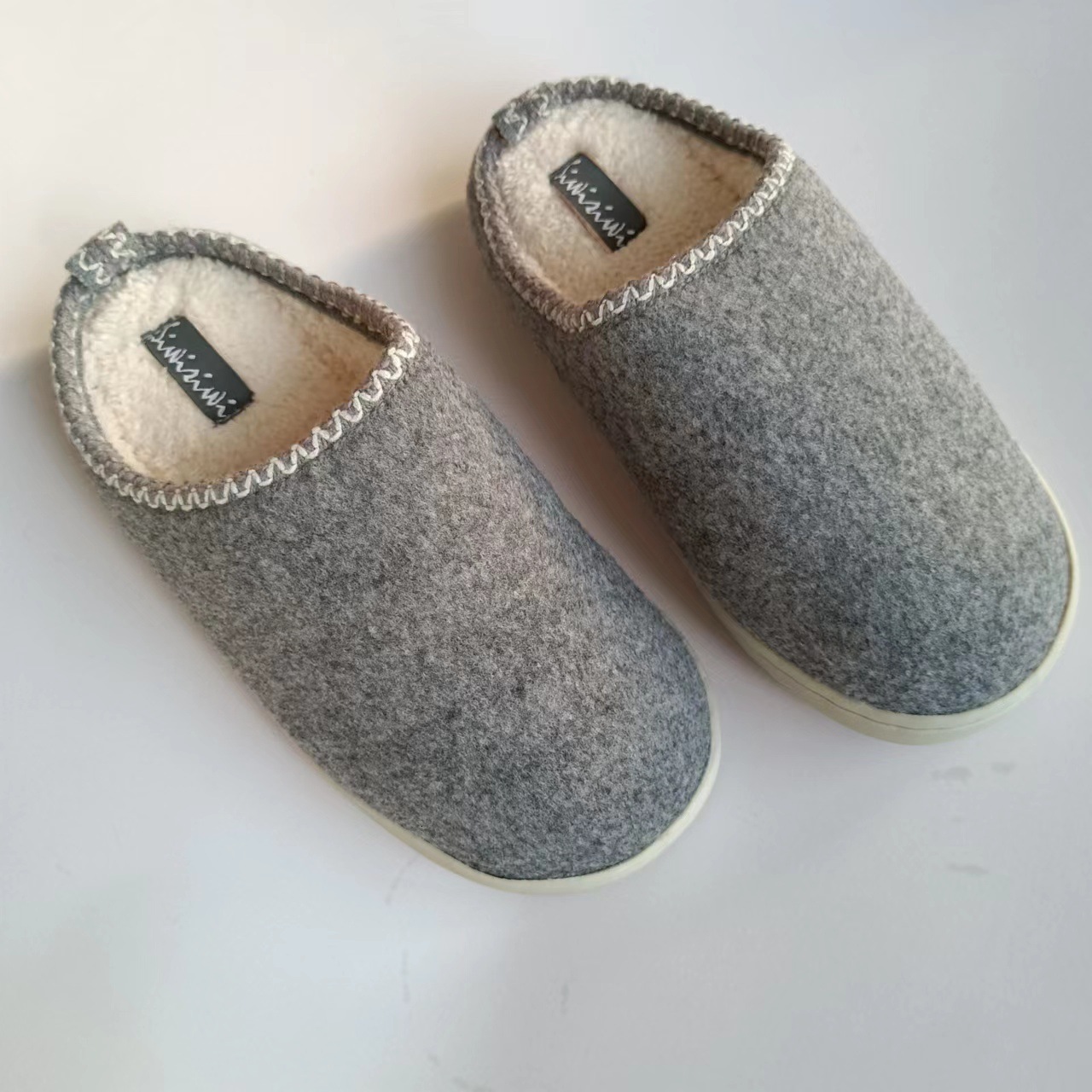 Felt Warm Activity Insoles TPR Anti-Slip Soles Men and Women Couples Home Cotton Slippers ddmymarket