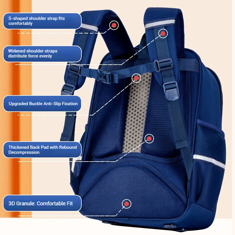 Unisex Student Backpack with Cartoon Design Fashionable Style Waterproof Children's School Bag