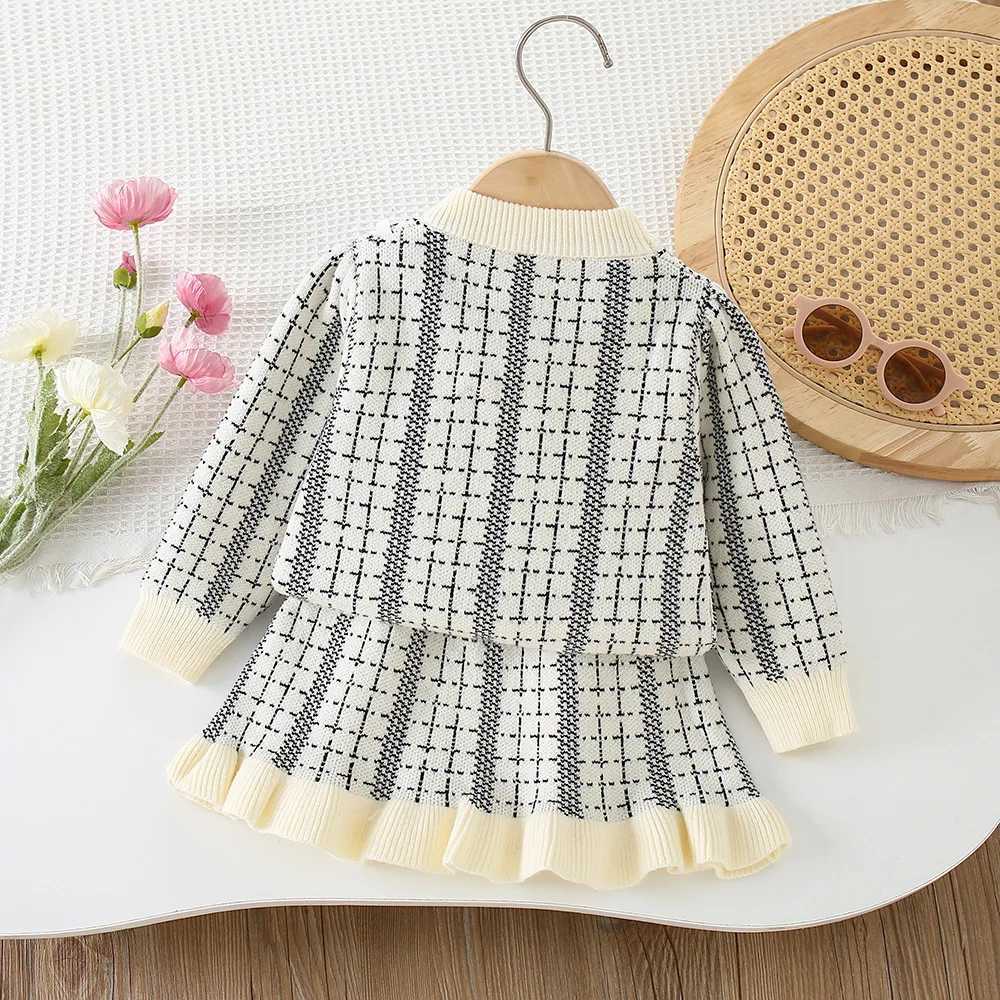 Girls Knitted Clothes Sets Spring Autumn Children Woolen Jersey Sweaters Coats Skirts Kids Fashion Dress Suit For Baby Outfits 6 L2509265D55