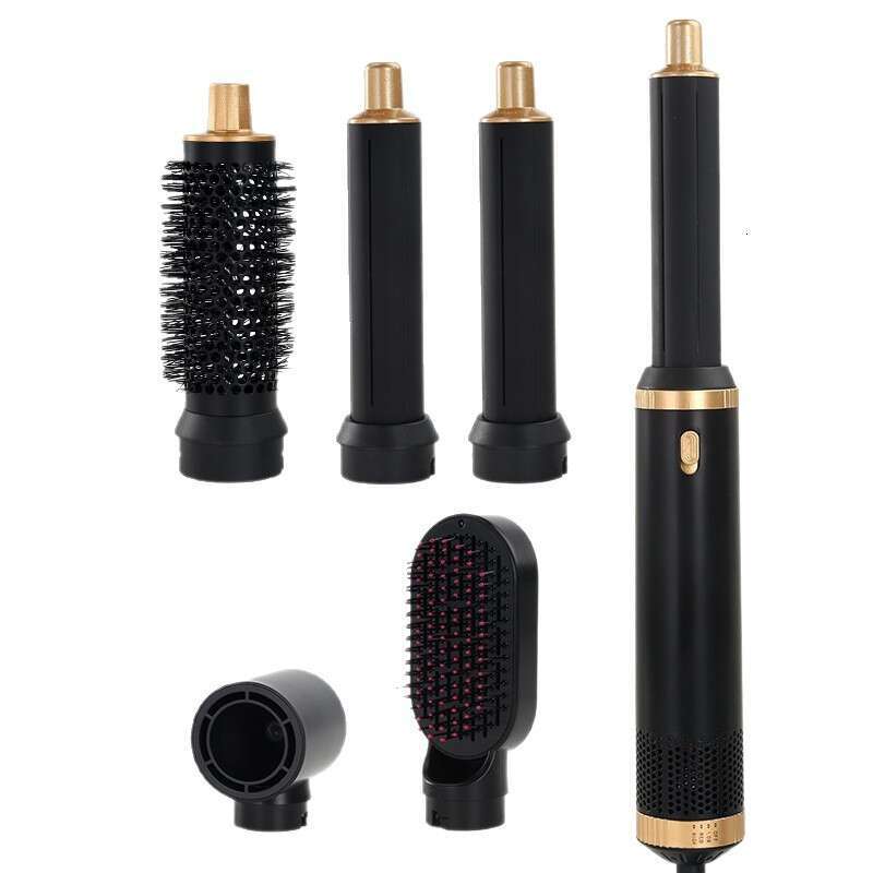 5-In-1 Iron Curling And Straightening Dual-Use All-In-One Blow Styling Fluffy Comb Negative Ion Hair Dryer