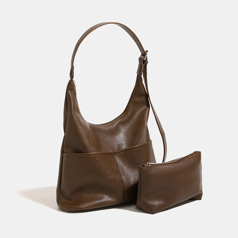 Bag Autumn New Large Capacity Women's Handbag Retro Trendy Style Shoulder Bag Commuter Underarm Bag Light Luxury Designer Bag