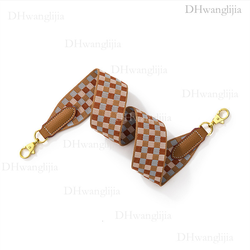 DH Luggage Accessories DH Luggage Accessories Checkered Jacquard Wide Kelly Evelyn Bag Single Shoulder Crossbody Strap Style
