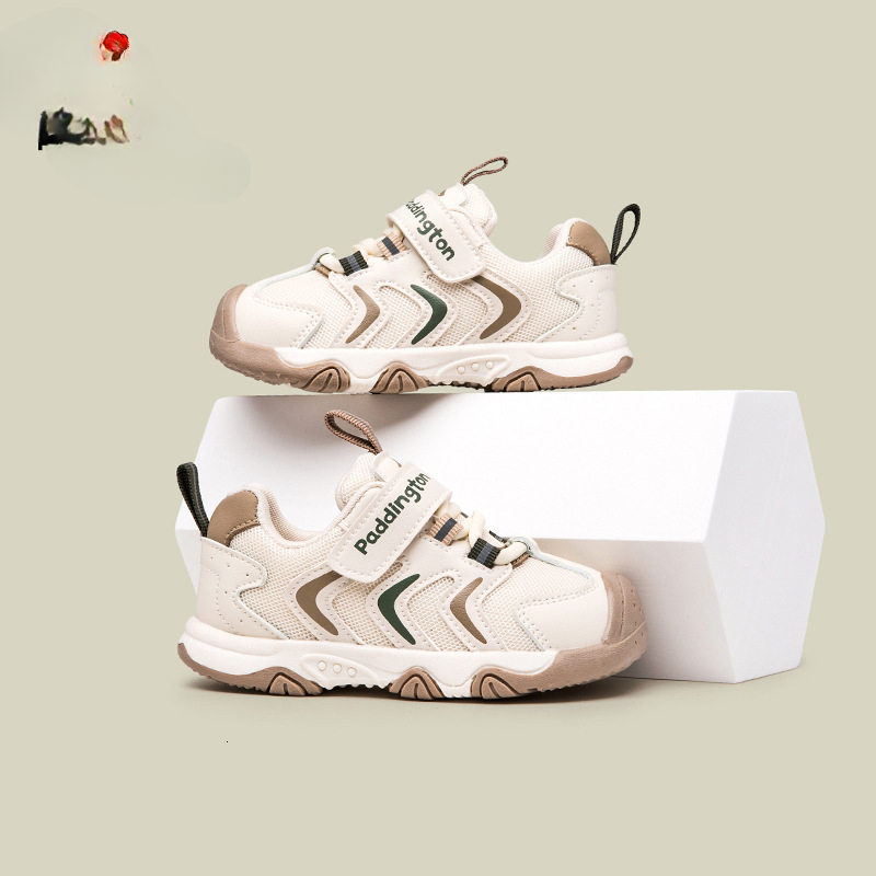 Spring new children's sports shoes suitable for toddlers and toddlers with Velcro, outdoor casual shoes, fashionable and trendy running shoes