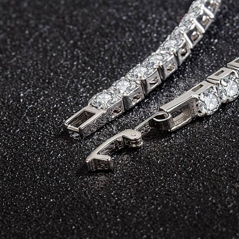 Luxury Custom Diamond Moissanite Zircon Bracelet Women Tennis Bracelet