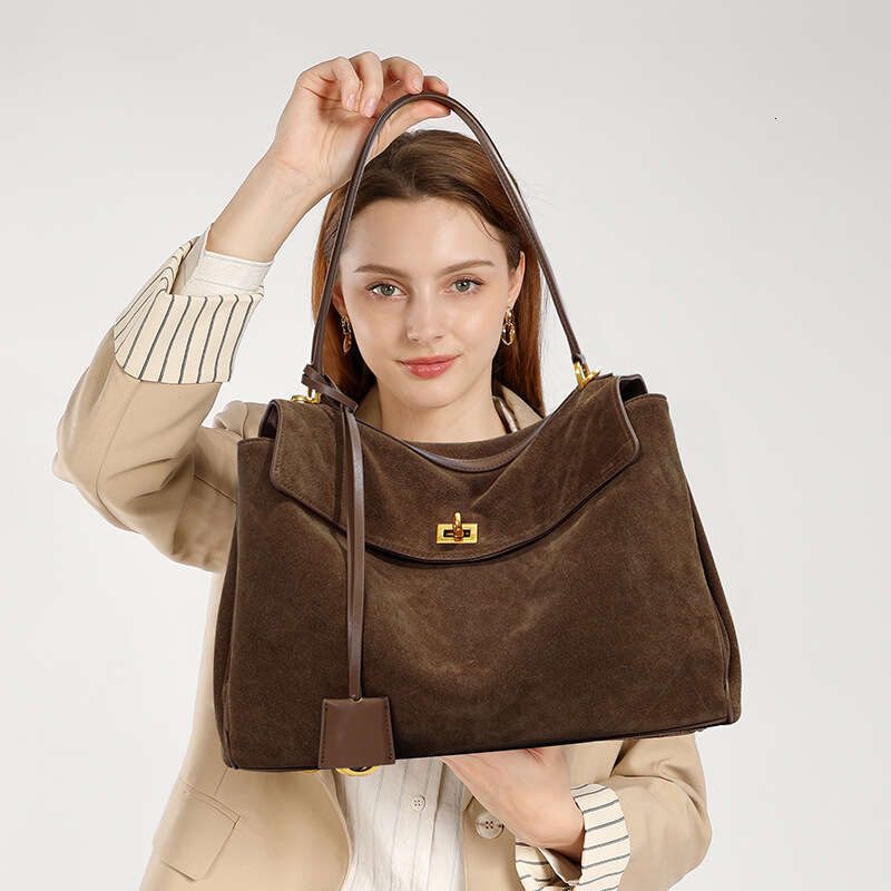 designer bag Luxury bag Suede High-End Underarm Women, Niche Handbag, New Large Capacity Genuine Leather Tote Bag for Women