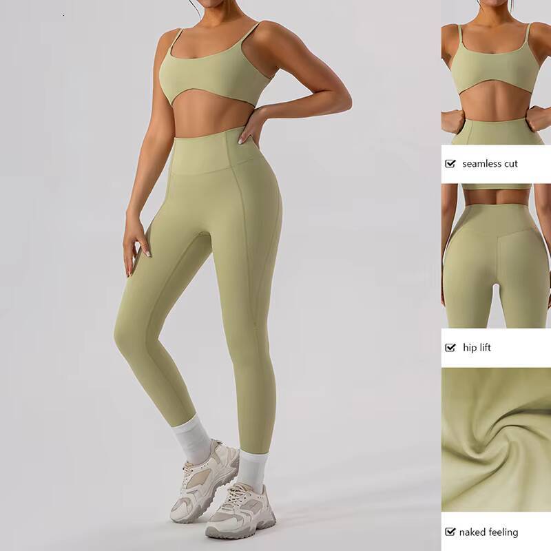 4 Piece Gym Yoga Clothing for Women Custom Woman Gym Sport Wear Fitness Workout Sportwear Naked Feeling Flare Pants Sets