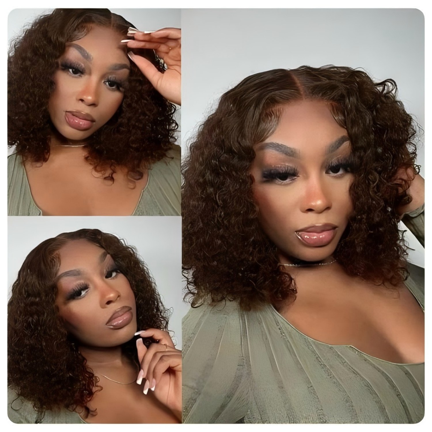 Elegant Dark Brunette Tressed Hairstyle featuring a Soft Elastic Band for Easy Application