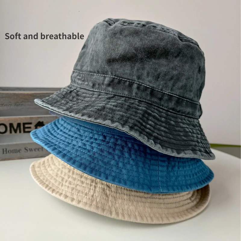 Big Head Plus Size Bucket Hat for Men Pure Cotton Panama Fisherman Hat Korean Man Women 59cm 60cm 62cm 63cm Sun Hat 250919