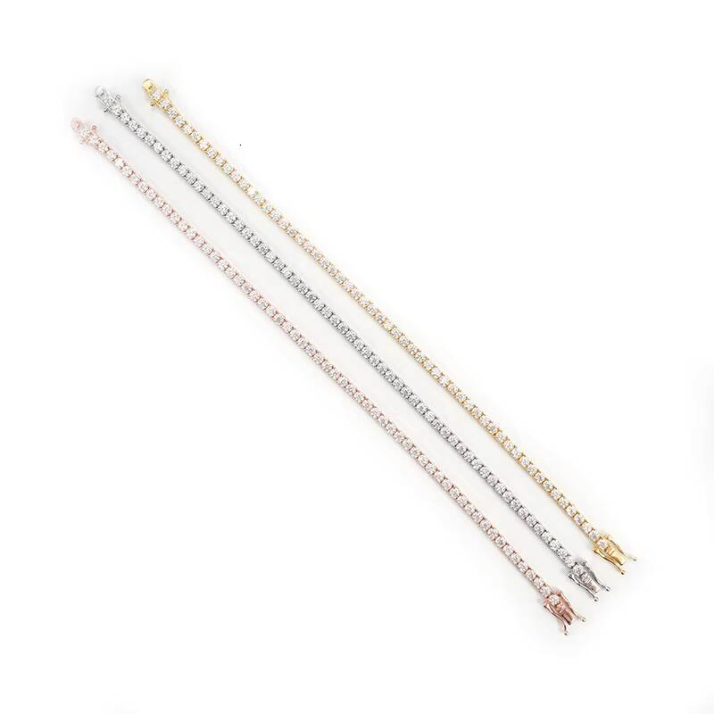 925 Sterling Silver 2MM VVS Moissanite Diamond Cuban Link Chain Gra Certified Hip Hop Jewelry Iced Out Link Chain Men