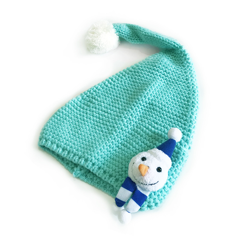 Childrens Christmas baby boy crochet photo props for kids PomPom Adorable Fall Winter Warm Beanie Casual Knit Wool Hat children hat cowboy hats