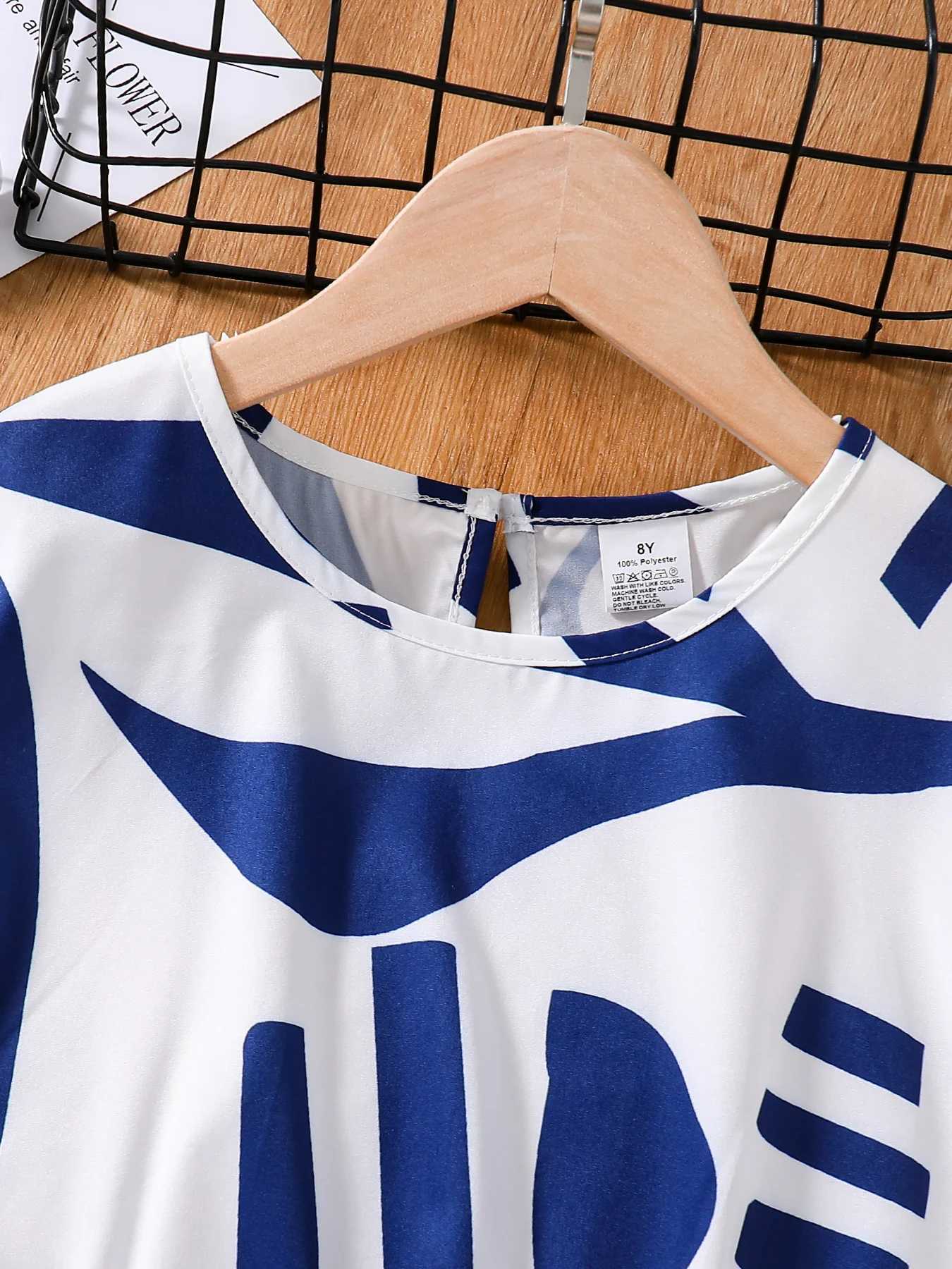 Spring and summer cute girl clothing fashion 2piece outdoor casual white striped round neck Tshirt set L250926Q4KC