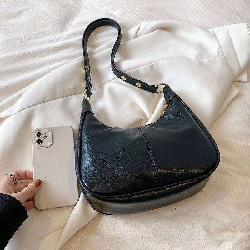 1 Piece of Solid Color Shoulder for Women, Versatile Crossbody Bag, Fashionable Armpit Bag That Can Hold Mobile Phone