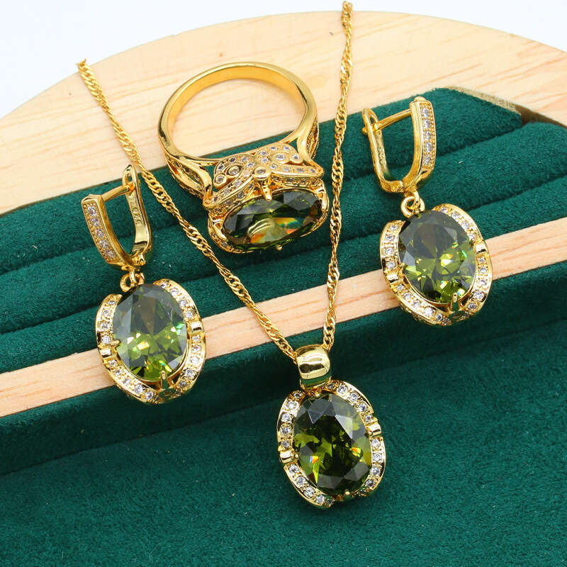 Full Dia Zircon Women's Jewelry Set Romantic Accessories Fashion High-Quality Light Clothing Decoration