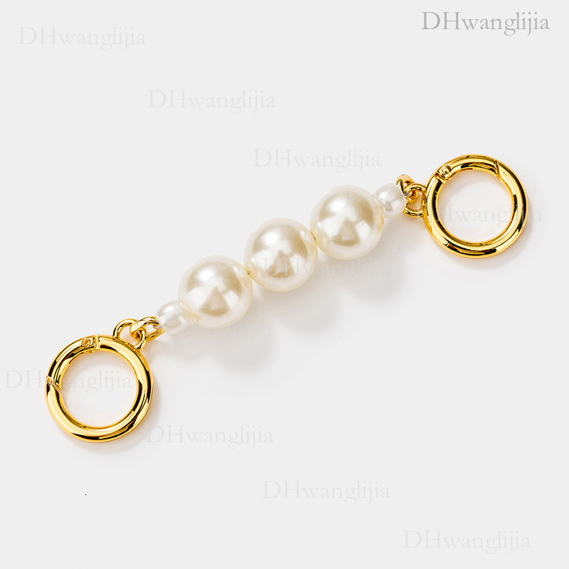 DH Luggage Accessories New Style Wind Hanging Decoration Single Shoulder Crossbody Personality Round Buckle Pearl Extension Trendy Chain Bag Strap