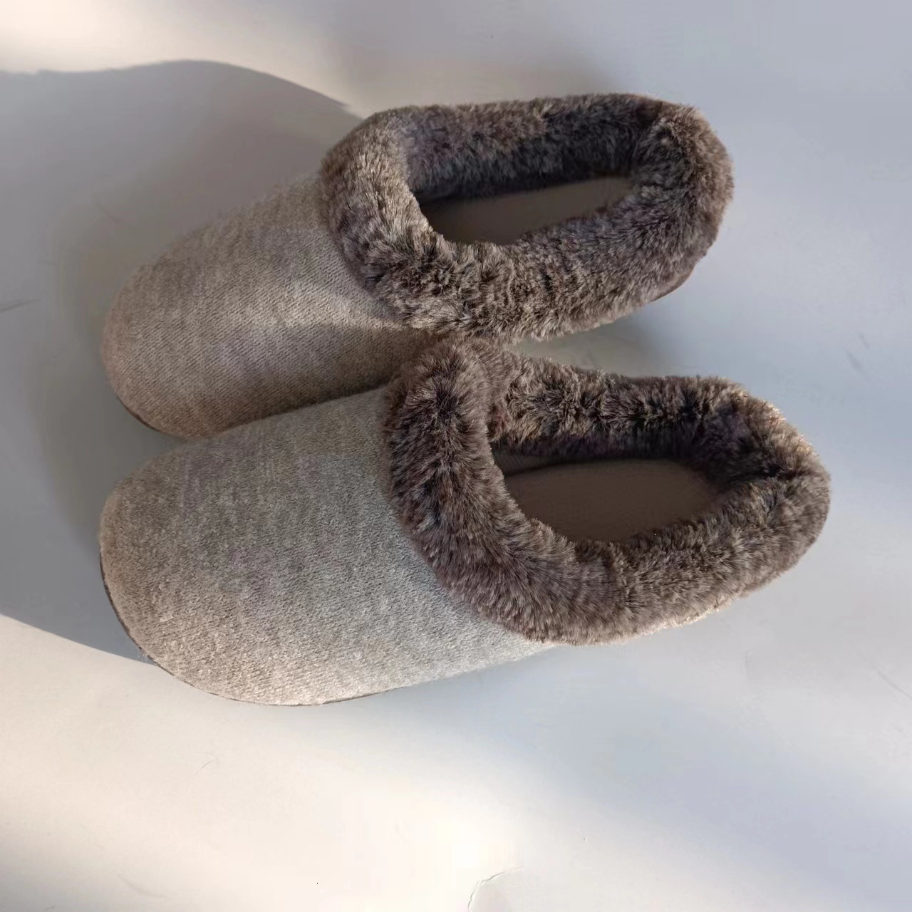 Knitted Fabric Cationic PV Fleece Size Home Indoor Cotton Slippers ddmymarket